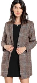 img 4 attached to 👚 SheIn Women's Collar Sleeve Outerwear - Clothing and Suiting Blazers for Women