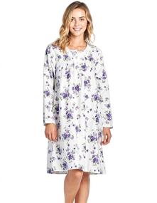 img 3 attached to 🌜 Women's Flannel Nightgown for Casual Nights in Lingerie, Sleep & Lounge - Women's Clothing