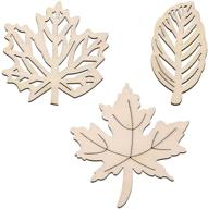 🍁 amosfun 20pcs maple leaves wooden cutout wood slices hollow out wood pieces for diy crafting ornament decoration (burlywood)-enhanced for seo logo