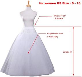 img 3 attached to 👰 White Aprildress A-line Hoopless Petticoat Crinoline Underskirt Slips - PPT026, Ideal for Wedding Dresses