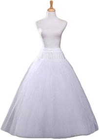 img 1 attached to 👰 White Aprildress A-line Hoopless Petticoat Crinoline Underskirt Slips - PPT026, Ideal for Wedding Dresses
