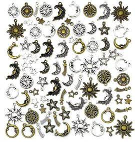 img 4 attached to ✨ YETOOME 80 PCS Mixed Sun, Star and Sky Charms Pendant Findings - DIY Crafts, Jewelry Making Accessory