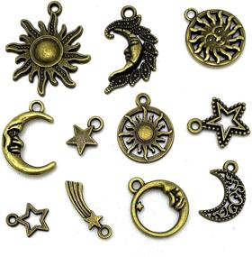 img 3 attached to ✨ YETOOME 80 PCS Mixed Sun, Star and Sky Charms Pendant Findings - DIY Crafts, Jewelry Making Accessory