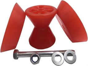 img 2 attached to 🚤 COLOFULWAY 3" Boat Trailer Bow Bell Roller Assembly: 1/2" Shaft, Poly Material - Perfect fit for 3" Bracket