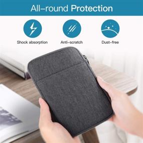 img 1 attached to Durable Dark Gray E-Reader Sleeve Case Bag - Perfect Protective Cover for 6 inch eBook Reader Tablets