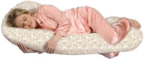 img 1 attached to Leachco Snoogle Chic: Birds/Blue Leaf Pregnancy Pillow –Ultimate Comfort with Easy Zippered Cover