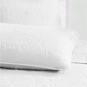 img 1 attached to Mellanni Bedspread Coverlet Set White