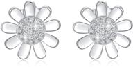 sunflower earrings sterling simulated christmas logo