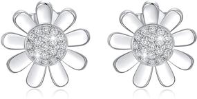 img 4 attached to Sunflower Earrings Sterling Simulated Christmas