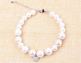 img 3 attached to Pearl Bracelet: Elegant 8mm-9mm Round Pink 💍 White Pearls in 3 Colors, Ideal Wedding Jewelry