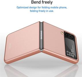 img 1 attached to 📱 GooseBox Galaxy Z Flip 3 Gold Case - Ultra Thin Hard PC, Shookproof & Wear-Resistant for Samsung Z Flip 3, Anti-Drop & Folding Design