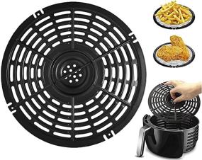 img 4 attached to 7.87'' Non-Stick Air Fryer Grill Pan Replacement – Essential Accessories for Gowise, Powerxl, Gourmia, Dash, Emeril Lagasse Air Fryers – Dishwasher Safe (7 inch)