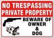 icobuty trespassing property aluminum uv reflective easy logo