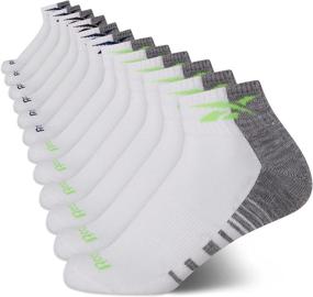 img 4 attached to 🧦 Reebok Boy's Cushioned Comfort Quarter Basic Socks (12 Pack) with Durable Reinforced Heel and Toe