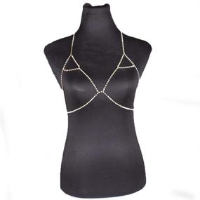 img 3 attached to Acedre Crystal Harness Nightclub Accessory Women's Jewelry