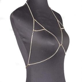 img 2 attached to Acedre Crystal Harness Nightclub Accessory Women's Jewelry