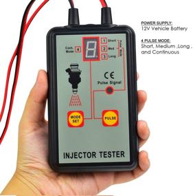 img 1 attached to Enhance Vehicle Performance with 12V 4 Pulse Modes Automotive Fuel Injector Tester: Handheld Car Diagnostic Scan Testing Tool for Efficient Fuel Pressure System Evaluation, Identify Individual Stuck/Leaking/Burnt-out Problems