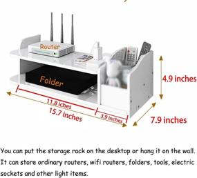 img 3 attached to 📺 CATEKRO TV Stand for Bedroom: Space-Saving Wall Shelves with WiFi & Remote Control Storage – Floating Tv Shelf & Wall Shelves WiFi for Living Room