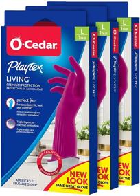 img 4 attached to 🧤 Playtex Gloves Living Premium Protection, Large 1 Pair (Pack of 3) - Enhanced Hygiene and Durability for Household Chores