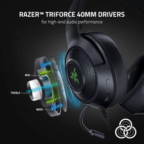 img 2 attached to 🎧 Razer Kraken V3 X Gaming Headset: 7.1 Surround Sound - Triforce 40mm Drivers - HyperClear Bendable Cardioid Mic - Chroma RGB Lighting - for PC - Sleek Black