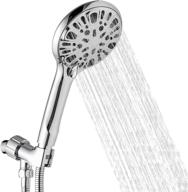 🚿 high pressure handheld shower head set by frud - 9 powerful functions, high flow hand held showerhead spray set with 59 inch stainless steel hose in chrome finish for ultimate shower experience logo