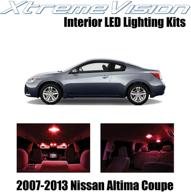 xtremevision interior led for nissan altima coupe 2 door 2007-2013 (15 pieces) red interior led kit installation tool logo