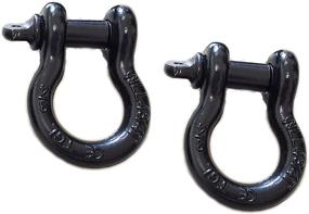 img 2 attached to 🌳 TGL 3-inch, 8-Foot Nylon Tree Saver Tow Strap with 2-Pack D Ring Shackles and 10-Ton Snatch Block