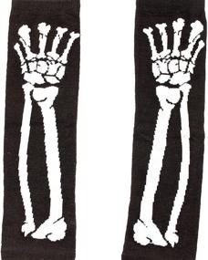 img 1 attached to 🖤 Enhance Your Halloween Look with EDENKISS Gothic Skeleton Fingerless Gloves