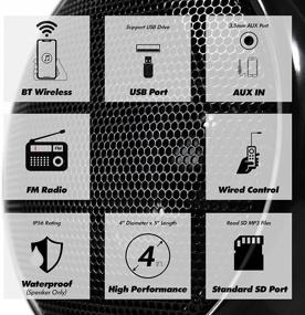 img 3 attached to 🏍️ GoHawk TN4-Q: Полная 1000W Водонепроницаемая система стереодинамиков Bluetooth для мотоциклов!