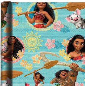 img 1 attached to 🎁 Moana Themed Gift Wrap - 20 sq ft. Roll for Seamless SEO
