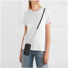 img 1 attached to 📱 ZVE iPhone 11 Wallet Case - Credit Card Holder, Crossbody Chain, Handbag Purse, Wrist Strap, Zipper Leather Cover for Apple iPhone 11 6.1 inch 2019 - Black