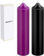 🕯️ enhance the ambiance with low temperature candles: manfly romantic candles for wedding home decor or couples (black & purple) logo