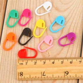 img 2 attached to 🧶 Meikeer 150-Piece Knitting Crochet Locking Stitch Markers Stitch Needle Clip Counter in 10 Assorted Colors (Color Ship Randomly)