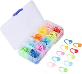 img 4 attached to 🧶 Meikeer 150-Piece Knitting Crochet Locking Stitch Markers Stitch Needle Clip Counter in 10 Assorted Colors (Color Ship Randomly)