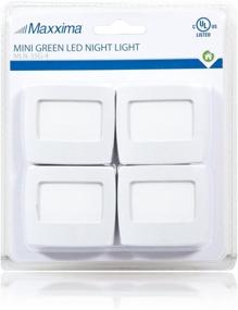 img 3 attached to 🔌 Pack of 4 Maxxima Mini Green LED Night Lights - Always On, Perfect for Bedroom, Bathroom, Kitchen, Kids Nursery, Hallway, Stairway