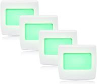 🔌 pack of 4 maxxima mini green led night lights - always on, perfect for bedroom, bathroom, kitchen, kids nursery, hallway, stairway logo
