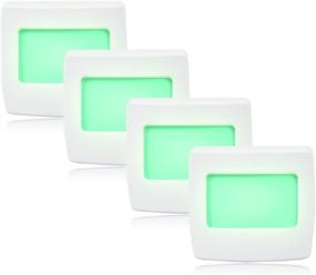 img 4 attached to 🔌 Pack of 4 Maxxima Mini Green LED Night Lights - Always On, Perfect for Bedroom, Bathroom, Kitchen, Kids Nursery, Hallway, Stairway
