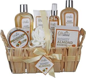 img 4 attached to Deluxe Spa Gift Set: Honey Almond Fragrance Bundle with Shower Gel, Bubble Bath, Body 🛀 Lotion, Body Butter, and more - Ideal Birthday, Anniversary, or Christmas Gift for Women and Girls