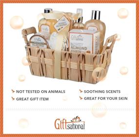 img 3 attached to Deluxe Spa Gift Set: Honey Almond Fragrance Bundle with Shower Gel, Bubble Bath, Body 🛀 Lotion, Body Butter, and more - Ideal Birthday, Anniversary, or Christmas Gift for Women and Girls