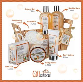 img 2 attached to Deluxe Spa Gift Set: Honey Almond Fragrance Bundle with Shower Gel, Bubble Bath, Body 🛀 Lotion, Body Butter, and more - Ideal Birthday, Anniversary, or Christmas Gift for Women and Girls