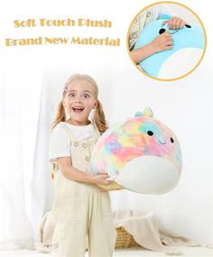 img 1 attached to 🦕 Colorful 20-Inch Plush Dino Pillow Toys: Cute Stuffed Dinosaur Animal Doll Soft Plushies, Perfect Gift for Boys & Girls