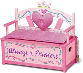 img 4 attached to Стильно и функционально: Хранение от Wildkin Bench Seat Princess - организуйте с королевской элегантностью!