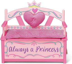 img 1 attached to Стильно и функционально: Хранение от Wildkin Bench Seat Princess - организуйте с королевской элегантностью!