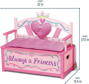 img 2 attached to Стильно и функционально: Хранение от Wildkin Bench Seat Princess - организуйте с королевской элегантностью!