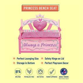 img 3 attached to Стильно и функционально: Хранение от Wildkin Bench Seat Princess - организуйте с королевской элегантностью!