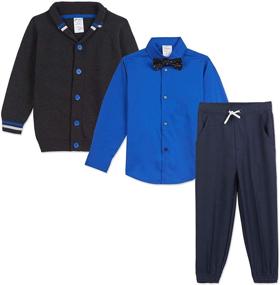 img 2 attached to 👕 Stylish and Comfortable Calvin Klein Boys' Cardigan Sweater Set - Perfect for Any Occasion!