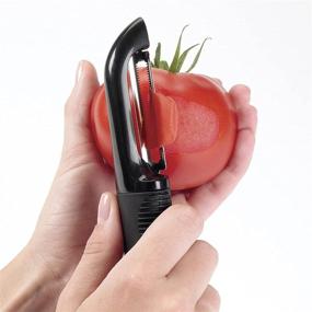 img 2 attached to Stainless Steel Swivel Blade Peeler with Strong Grip for Effortless Peeling - Ideal for Potatoes, Vegetables, Fruits like Apples, Carrots, and Cucumbers