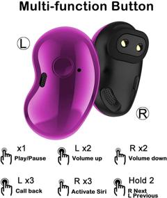 img 2 attached to Беспроводные Bluetooth-наушники Purple Earbuds 5