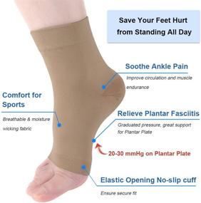 img 3 attached to Ailaka Compression Socks for Plantar Fasciitis, Men & Women | 20-30 mmHg | Heel Arch Ankle Foot Support, Pain Relief, Swelling, Nurses, Maternity, Pregnancy, Running