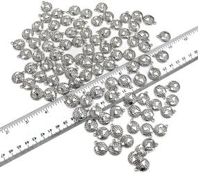 img 3 attached to 🌍 AUEAR Silver Earth Globe Charms: 100-Piece Alloy Pendant for Jewelry Making Bracelets & Necklaces